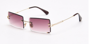 Rimless Rectangle Sunglasses