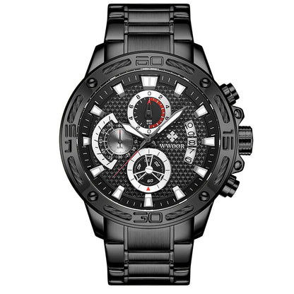 Steel Waterproof Watch with Chronograph - Luxury on a Budget!