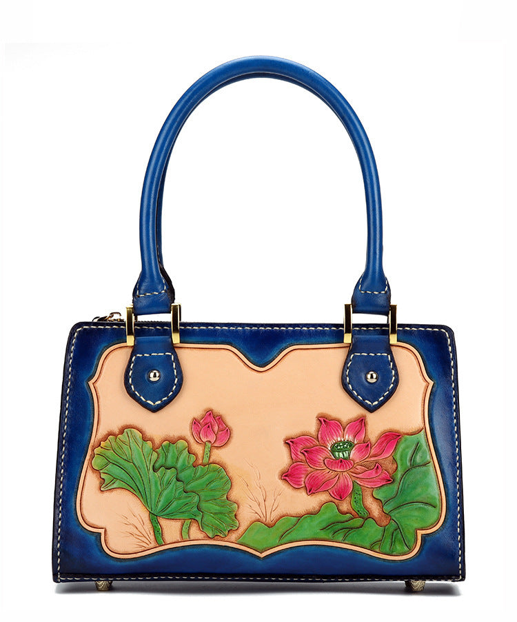 Gorgeous Luxury Cowhide Hand Bag - Jaw Dropping Floral Design!