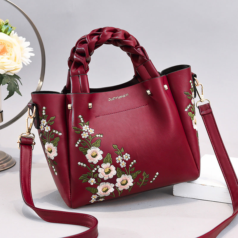 Pretty Flower Shoulder Bag - Phenomenal Floral Pattern!