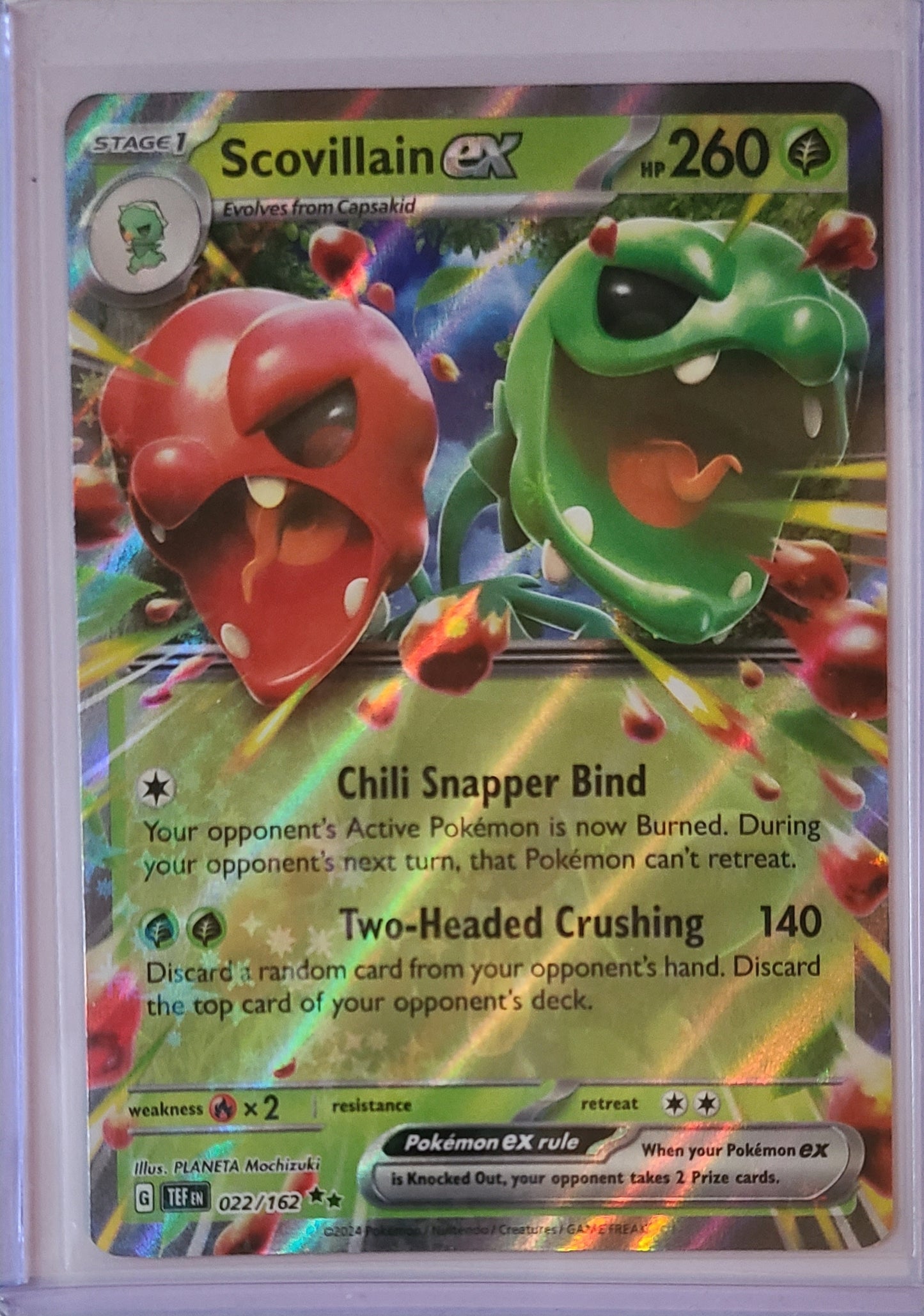 Scovillain EX #22 - Double Rare - Super Shiny Holo!