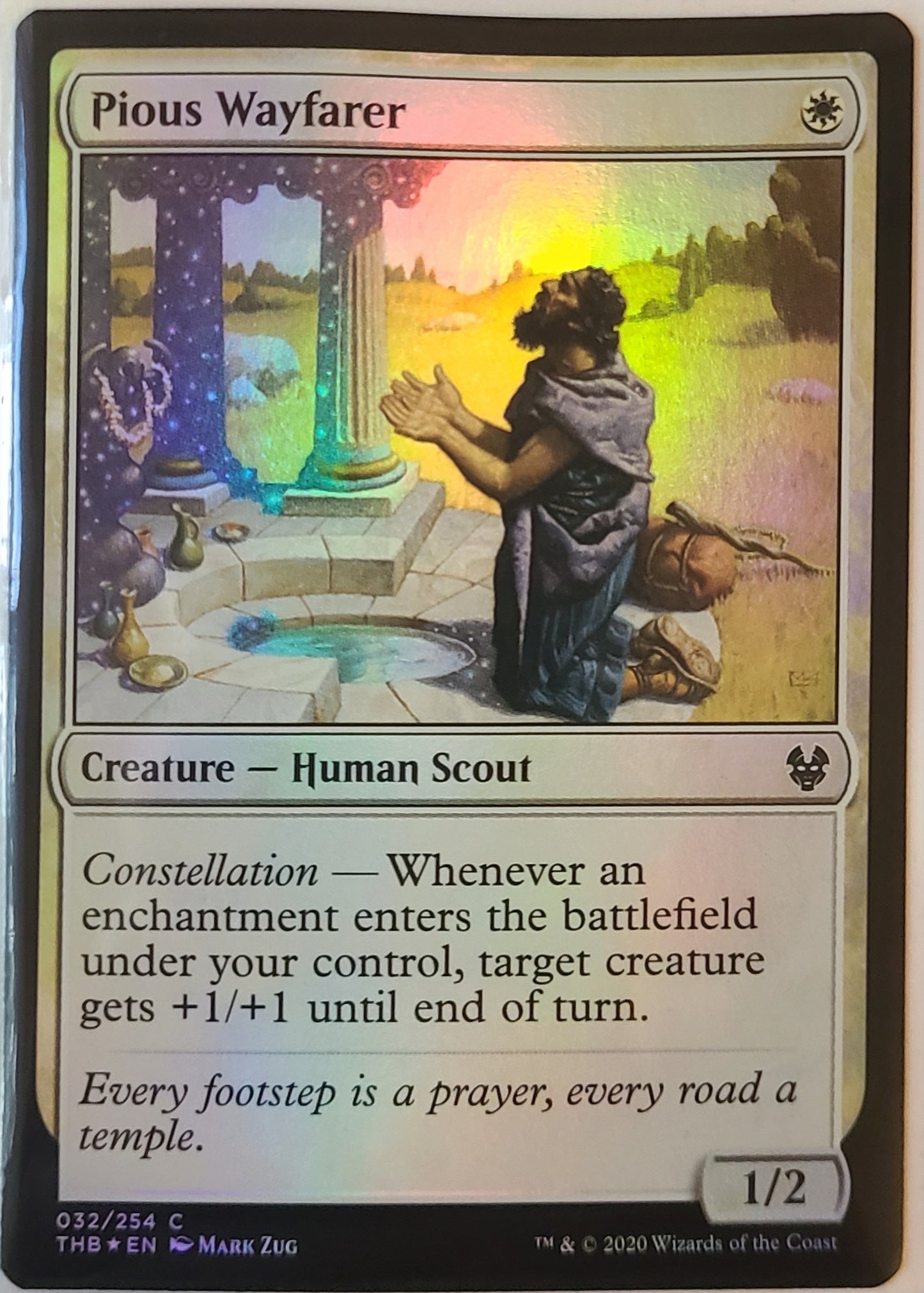 Pious Wayfarer #032 Foil- Magic Theros Beyond Death