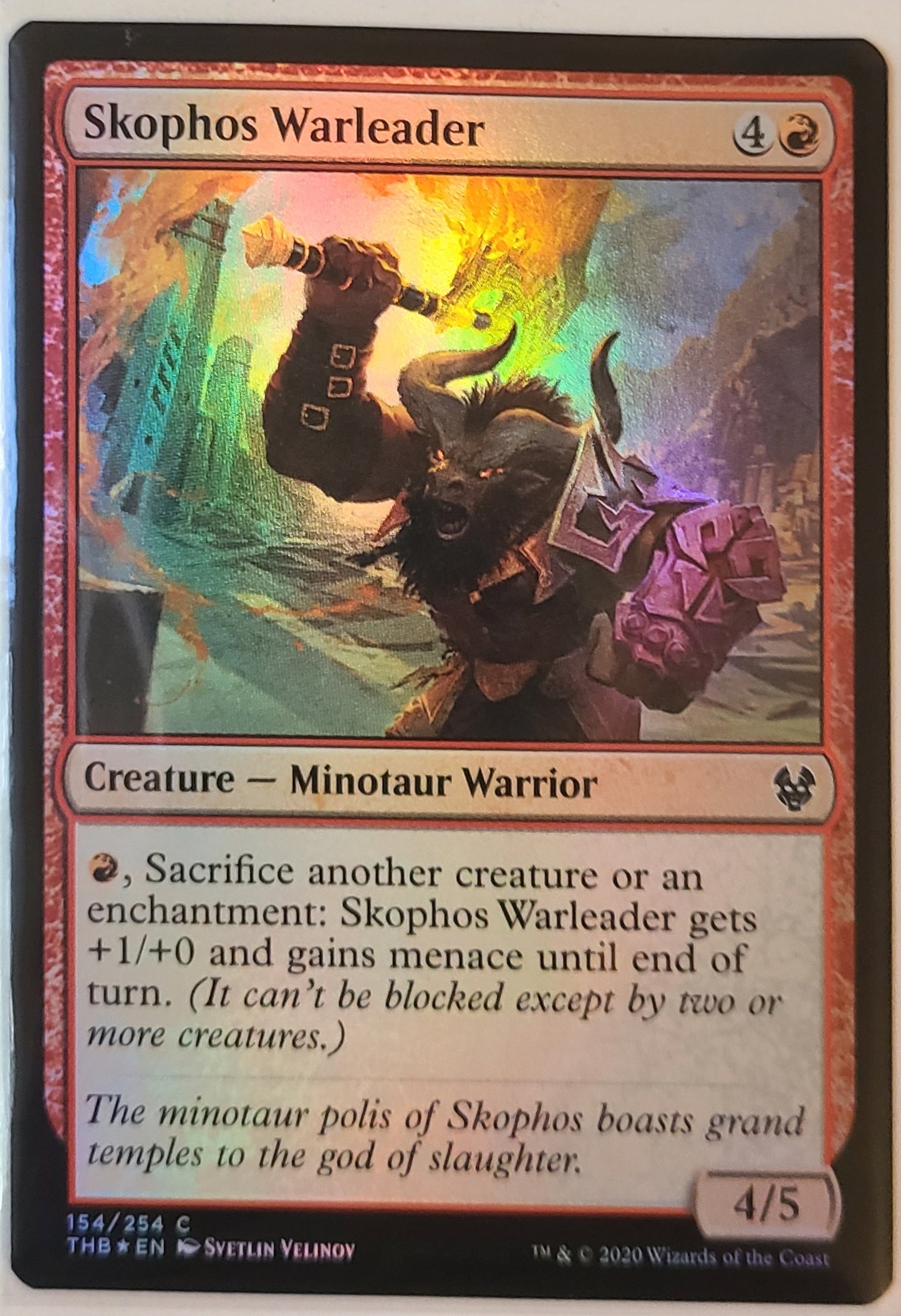 Skophos Warleader #154 Foil- Magic Theros Beyond Death