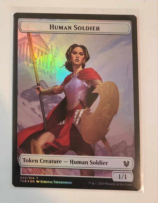 Human Soldier Token #002- Foil - Magic Theros Beyond Death