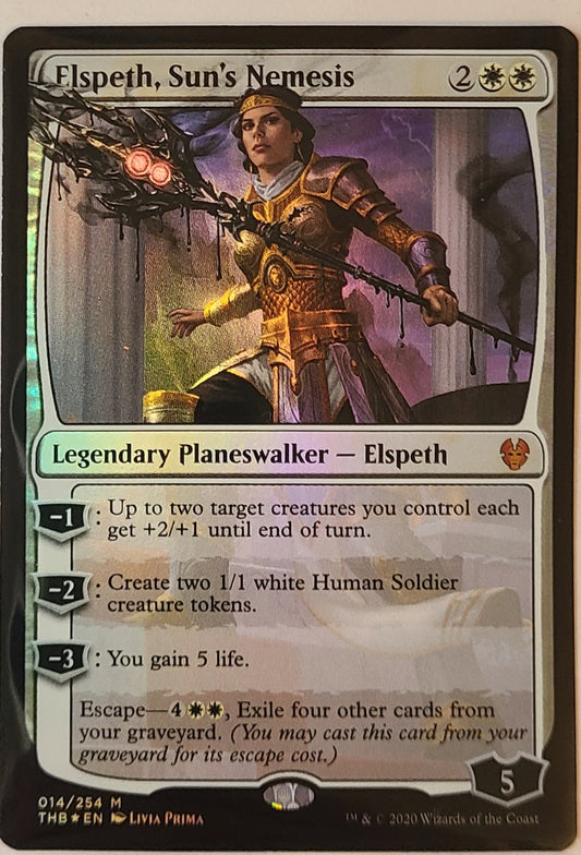 Elspeth Suns Nemesis #14 Foil- Magic Theros Beyond Death - Mythic