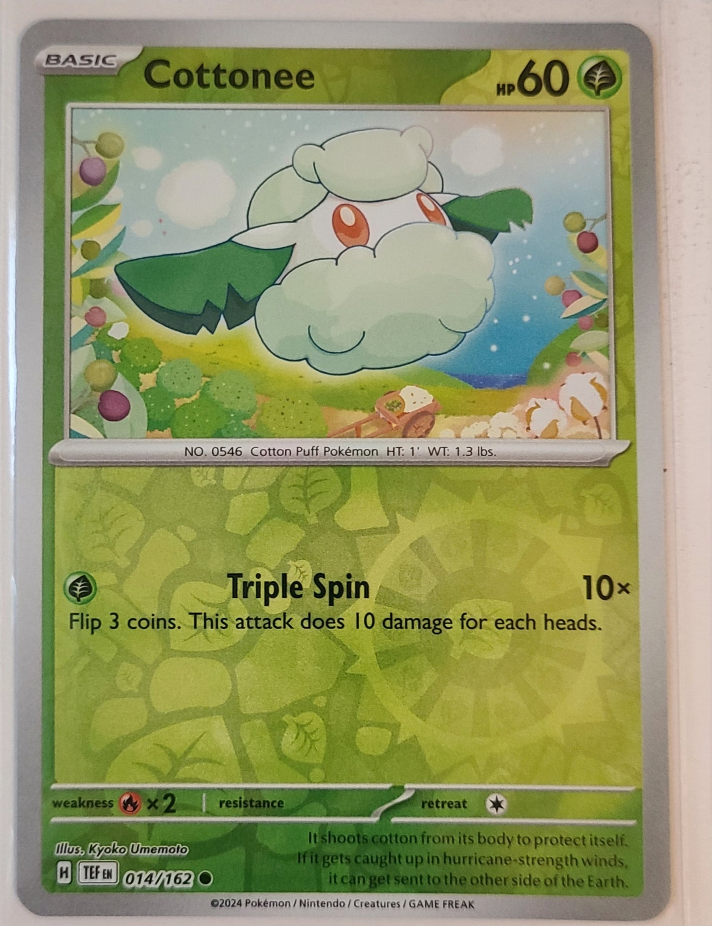 Cottonee #14 Reverse Holo - Temporal Forces