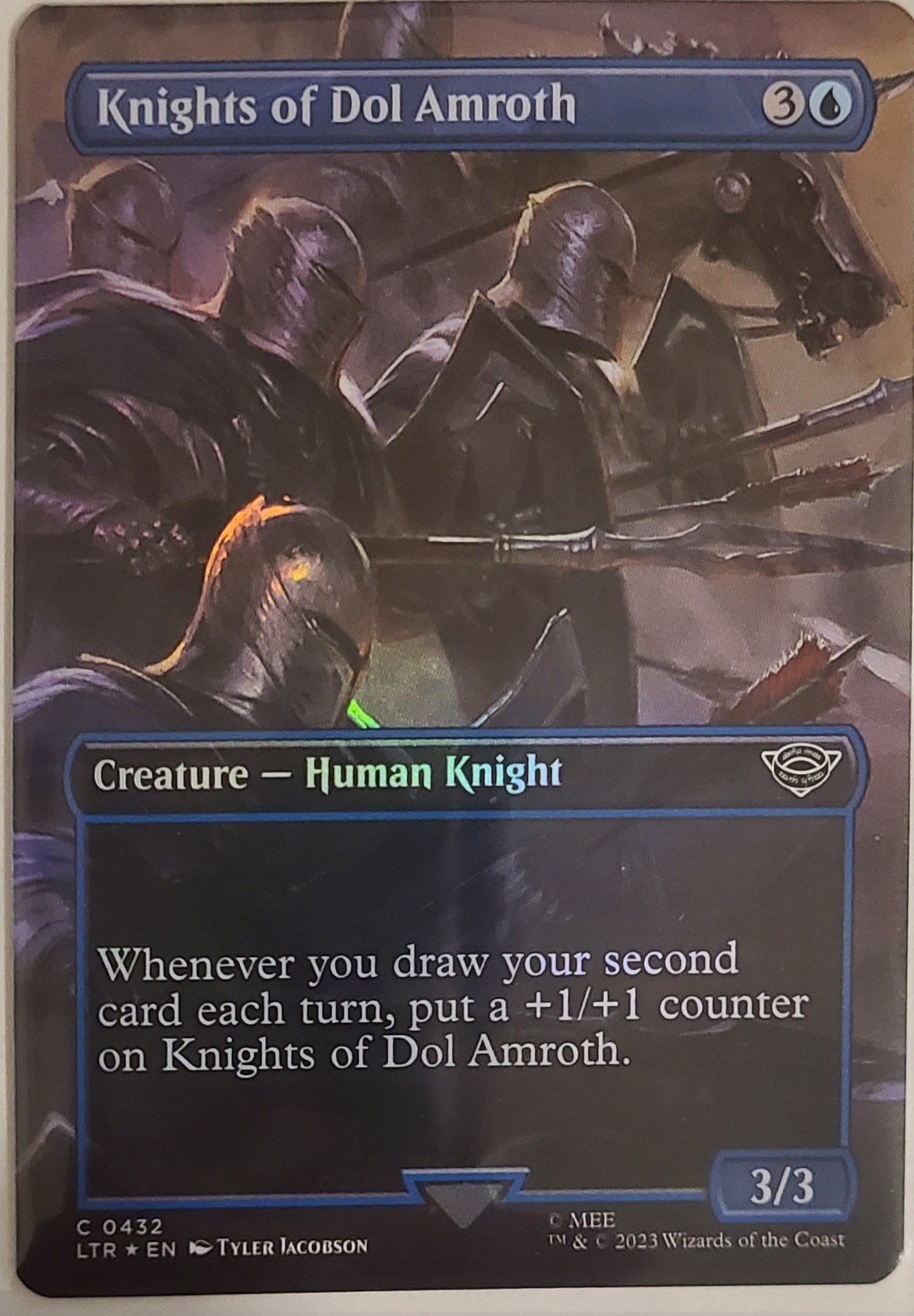 Knights of Dol Amroth #432 Borderless Foil - Magic Lord of the Rings