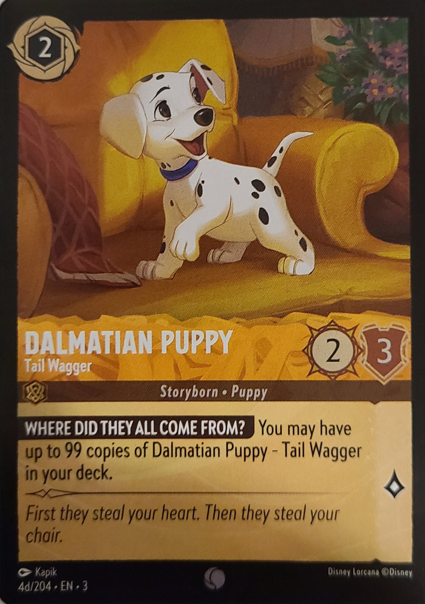 Dalmatian Puppy Tail Wagger #4d - Cold Foil