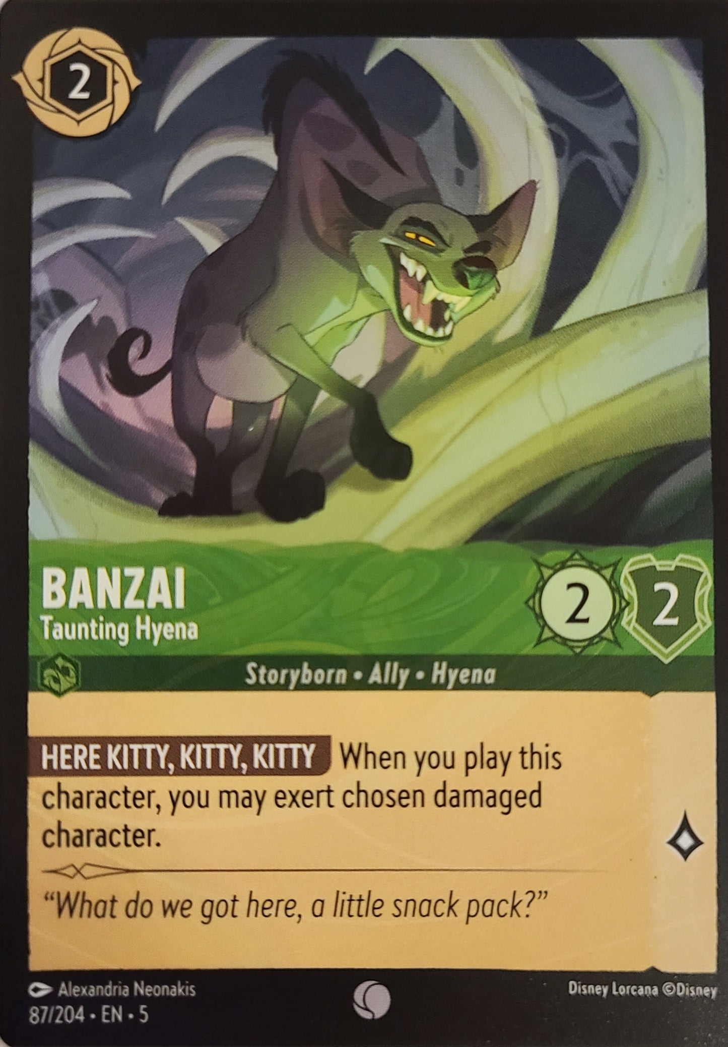 Banzai Taunting Hyena #87- Shimmering Skies