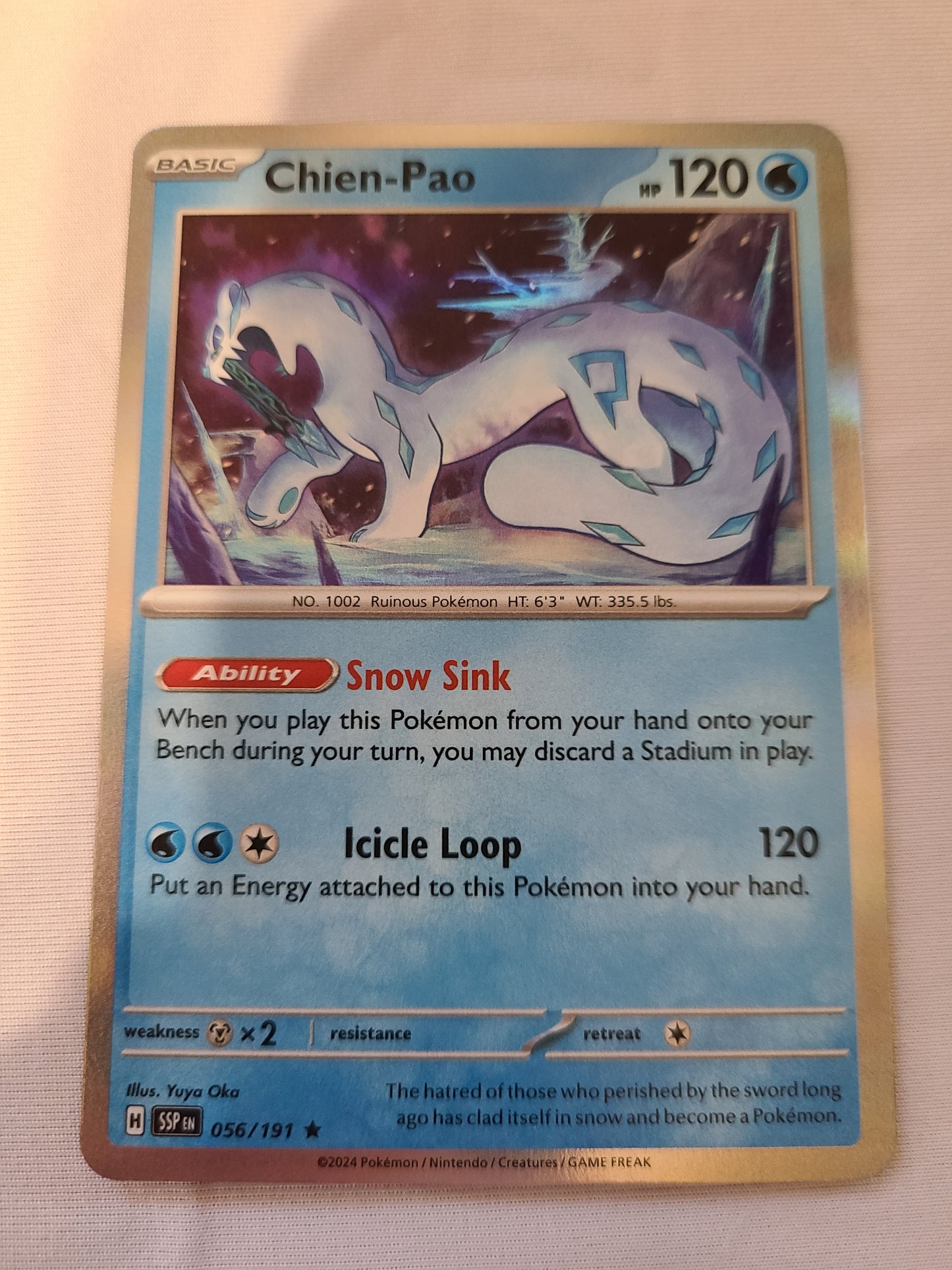 Chien-Pao #56 - Surging Sparks - Rare Holo