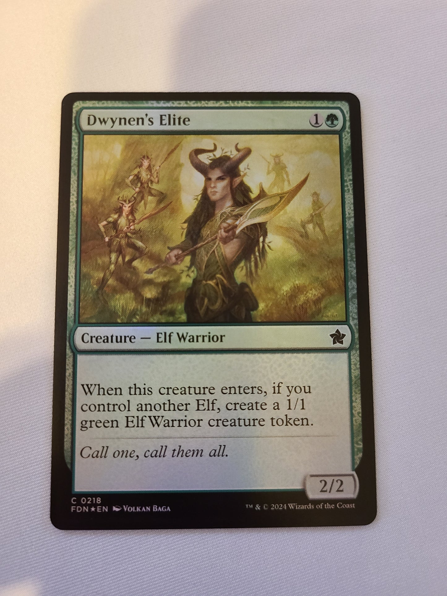 Dwynen's Elite #218 Foil - MTG Foundations