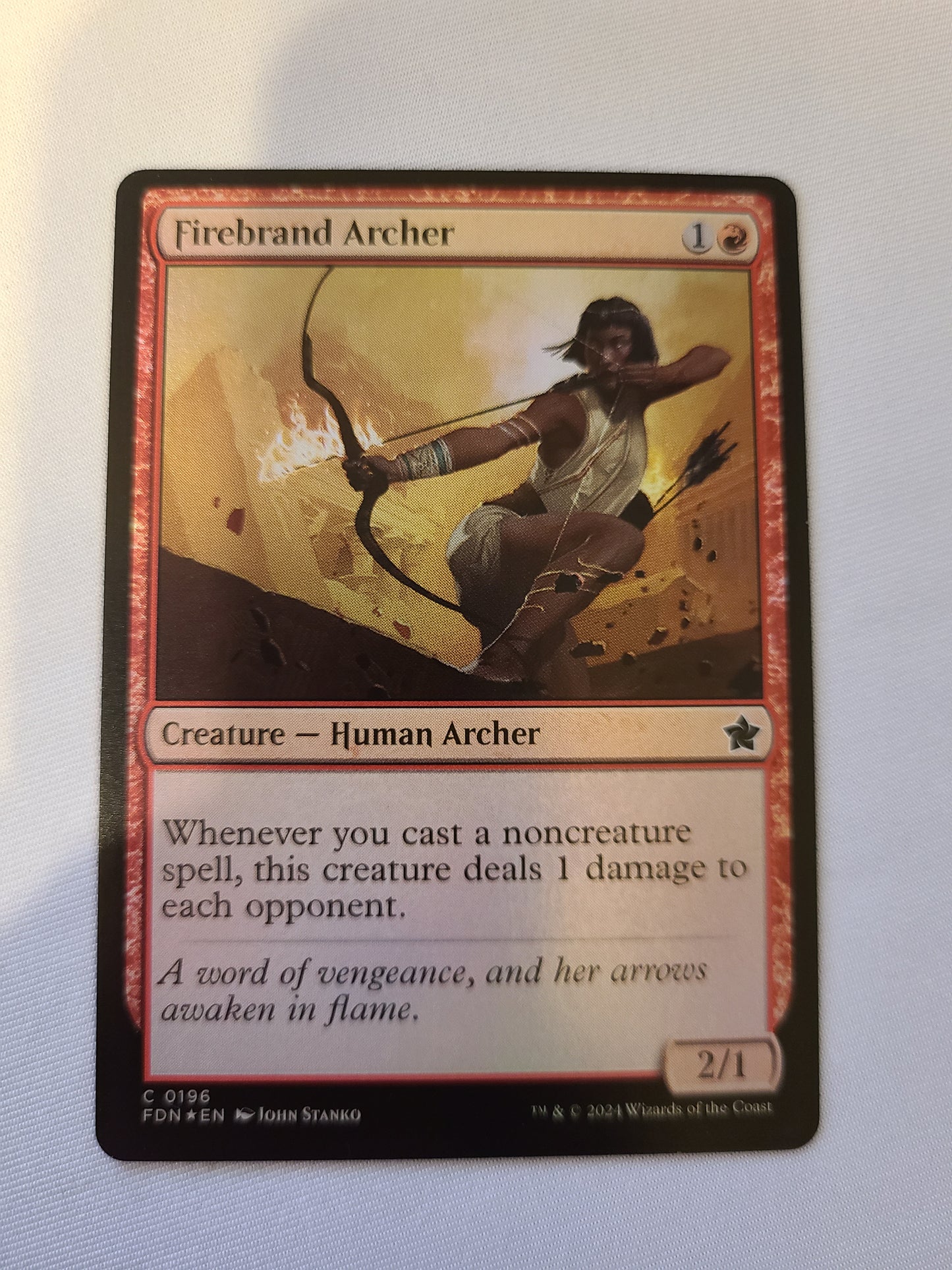 Firebrand Archer #196 Foil - MTG Foundations