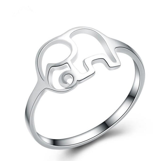 Abstract Elephant Ring - S925 Silver