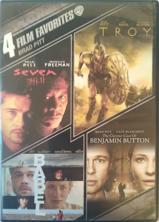 Seven, Troy , Babel & The Curious Case Of Benjamin Button - 4 Brad Pitt Films Favorites DVD Set