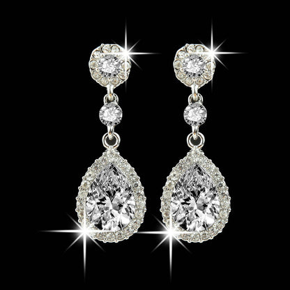 Shiny Crystal Drop Earrings