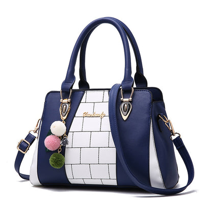 Trendy Subway Tile Shoulder Bag - Multiple Color Accents to Choose From!