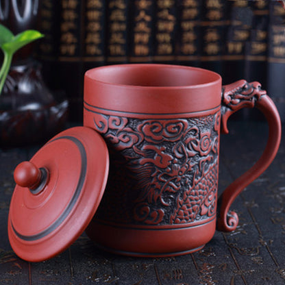 Chinese Style Dragon And Phoenix Tea Cup - Absolutely Beautiful!