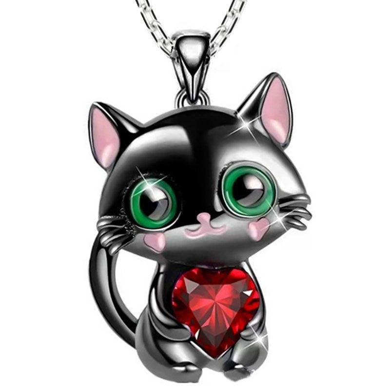 Cute Black Cat Necklace