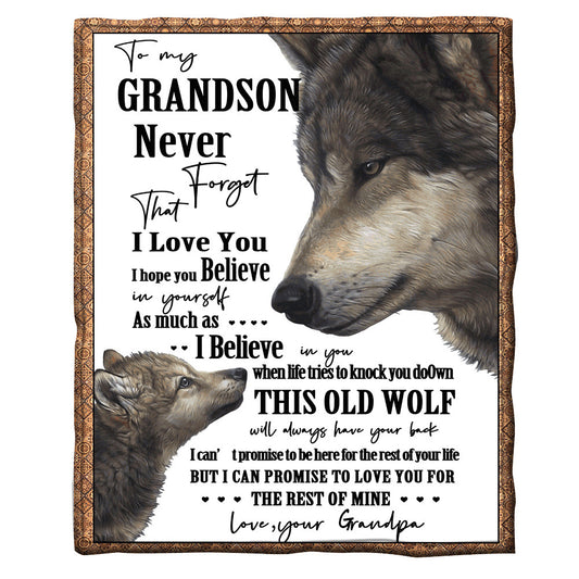 The Wolf Grandpa's Promise Blanket - A Thoughtful Gift