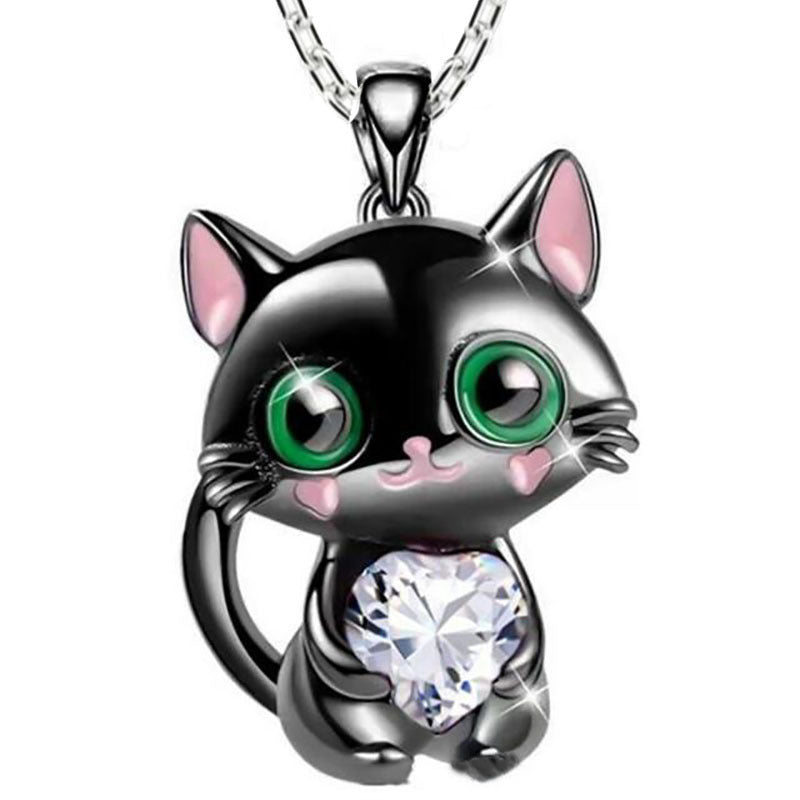 Cute Black Cat Necklace