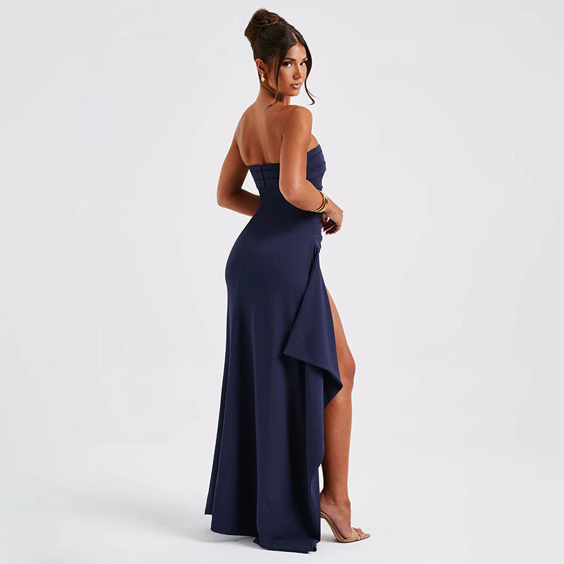 Elegant Strapless Split Long Dress - The Perfect Party or Event Dress!