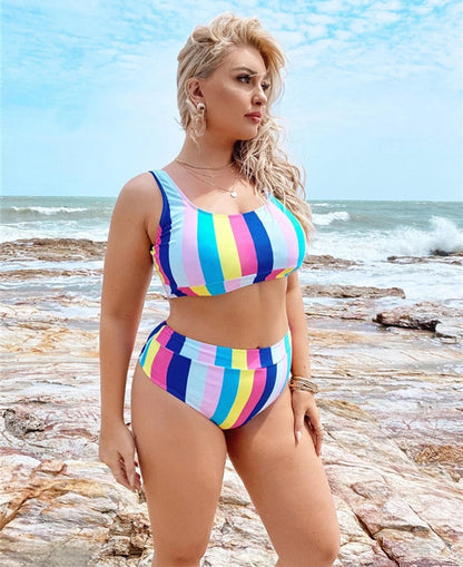 Plus Size Split Bikini