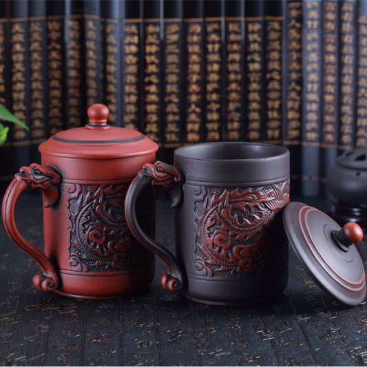 Tazza da tè in stile cinese Dragon And Phoenix - Assolutamente bella!