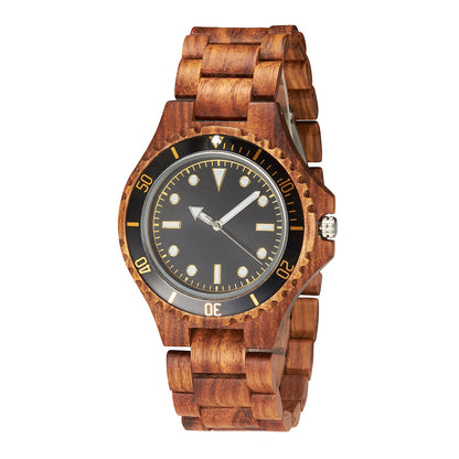 Ornate Solid Wood Watch