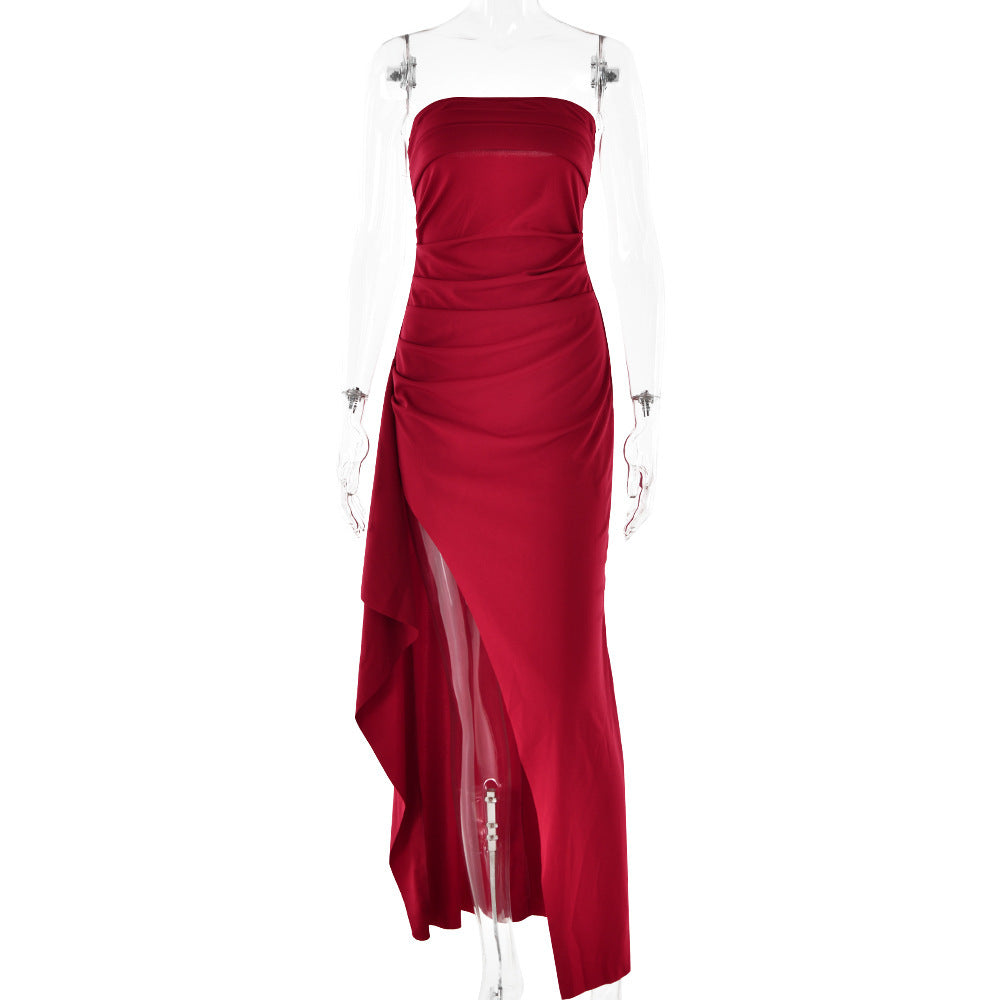 Elegant Strapless Split Long Dress - The Perfect Party or Event Dress!