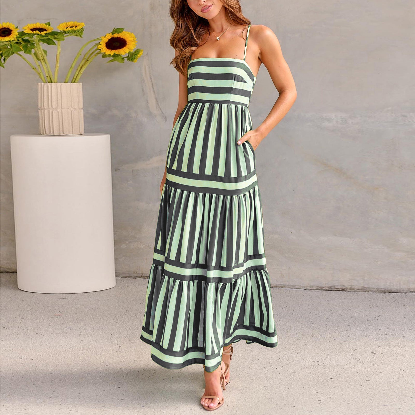 Striped Line Dress - Perfect for the Summer! Goods to your Door Striped Line Dress - Perfect for the Summer! Goods to your Door