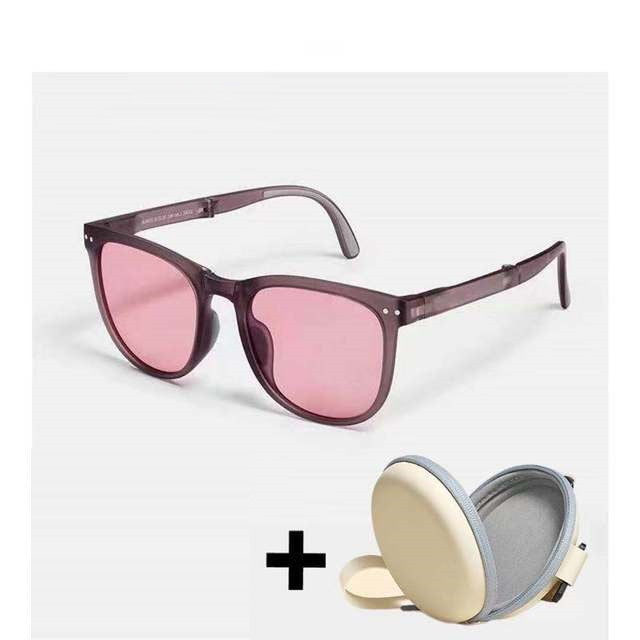 Trendy Folding Sunglasses - Convenient and Stylish!