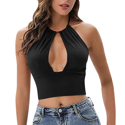 Hollow Halter Top Vest