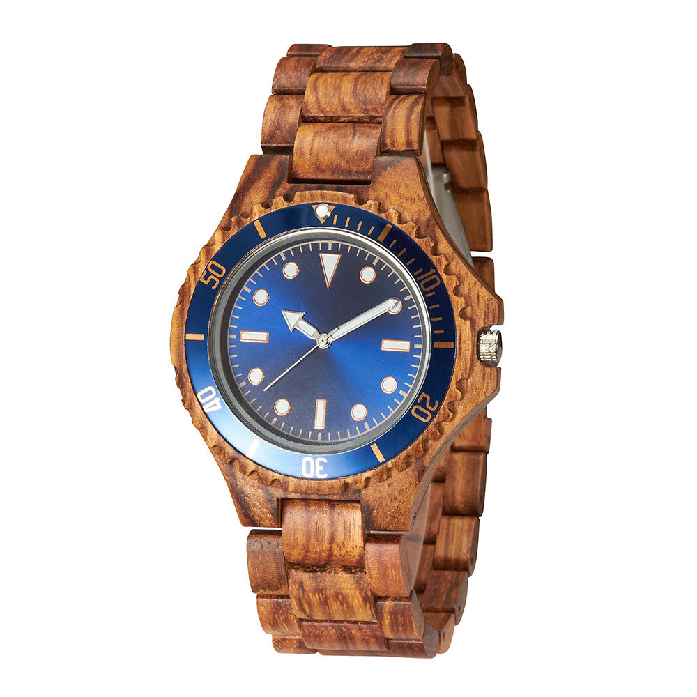 Ornate Solid Wood Watch