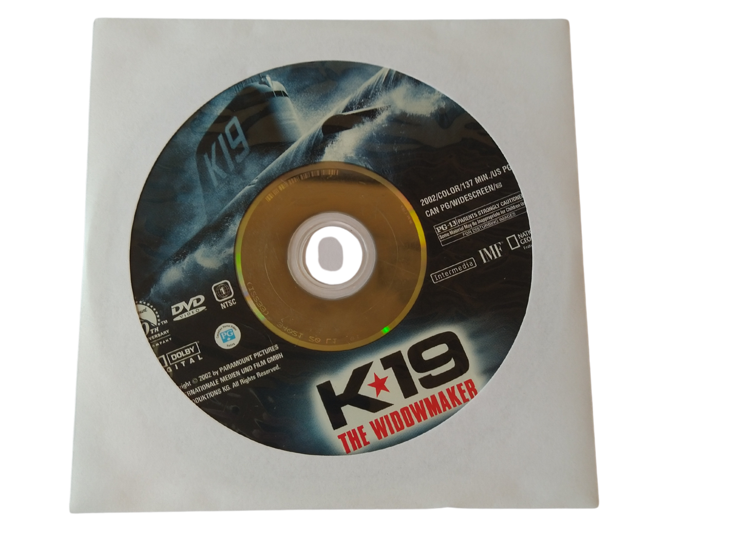 K19: The Widowmaker DVD - Disc Only