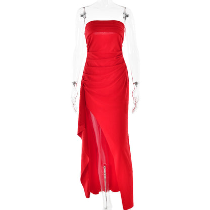 Elegant Strapless Split Long Dress - The Perfect Party or Event Dress!