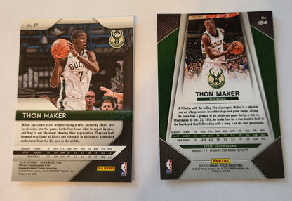 Thon Maker Two Pack - 2017 & 2018 Panini Prizm Standard Cards
