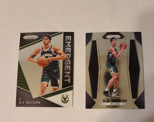DJ Wilson 2017 Prizm Two Card Bundle