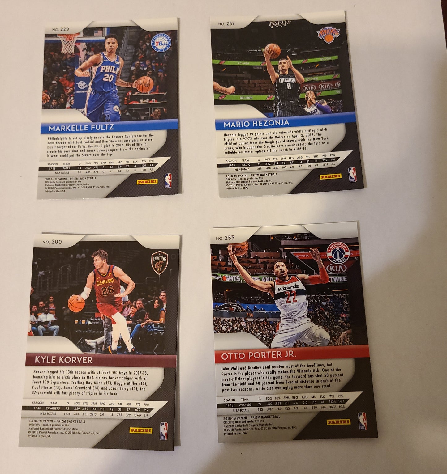 Panini Prizm Standard Four Card Bundle #4