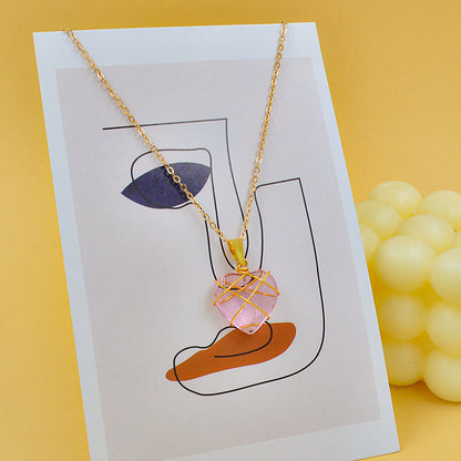 Pretty Crystal Heart Necklace - Five Colors to choose from!